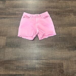 Judy Blue High Rise Pink Wash Jean Shorts Size Large